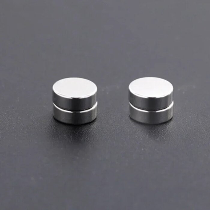 Magnetiska örhängen med zirkonia – Ingen piercing krävs (6 mm) - Bild 3