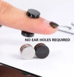 Magnetiska örhängen med zirkonia – Ingen piercing krävs (6 mm) - Bild 4