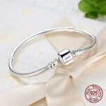 Handgjort ormkedjearmband i 925 sterling silver – Elegant basarmband för berlocker - Bild 2