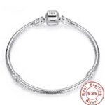 Handgjort ormkedjearmband i 925 sterling silver – Elegant basarmband för berlocker