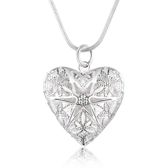 Halsband i Äkta 925 Sterling Silver med Foto Medaljong – Ormkedja 18/20/22/24 Tum för Dam - Bild 4