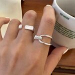 VENTFILLE Ring i Äkta 925 Sterling Silver – Justerbar Vintage Hip Hop Punkring i Thaisilver för Dam och Herr