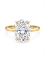 925 Sterling Silver Ring med Oval Zirkonia 1–8 CT – Lyxig Förlovnings- och Vigselring för Dam - Bild 6