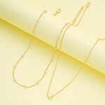 Modernt Smyckesset med Hjärta och Imitationspärlor – Halsband och Armband i Guld- eller Silverfärg för Dam - Bild 3