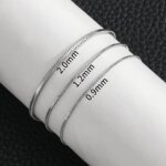 Enkel Fyrkantig Ormkedja Armband i Rostfritt Stål – Trendigt Armband för Dam och Herr - Bild 6
