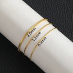 Enkel Fyrkantig Ormkedja Armband i Rostfritt Stål – Trendigt Armband för Dam och Herr - Bild 5