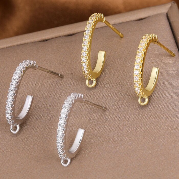 Juya DIY Örhängeskrokar – Guld- och Silverfärgade Örhängesdelar för Handgjorda Eleganta Hängen - Bild 4