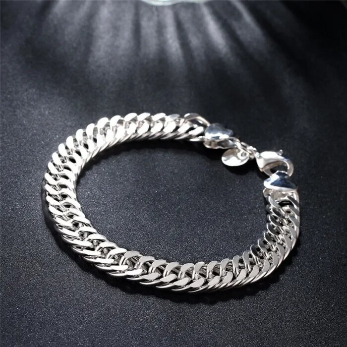 Elegant 925 Sterling Silver Kedjearmband – Solitt Armband för Dam och Herr - Bild 2