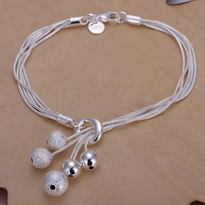 Elegant 925 Sterling Silver Kedjearmband – Solitt Armband för Dam och Herr - Bild 4
