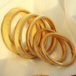 Vattentätt armband i rostfritt stål, retro elastisk design, kraftig metall med högblank polering