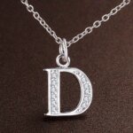 Halsband med Bokstav A–Ö i 925 Sterling Silver – Hänge med Zirkon för Dam, Personlig Smyckespresent - Bild 3