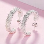Populära Stiftörhängen i 925 Sterling Silver – Kreativa Charms för Dam, Julklapp och Festsmycken