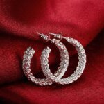 Populära Stiftörhängen i 925 Sterling Silver – Kreativa Charms för Dam, Julklapp och Festsmycken - Bild 4