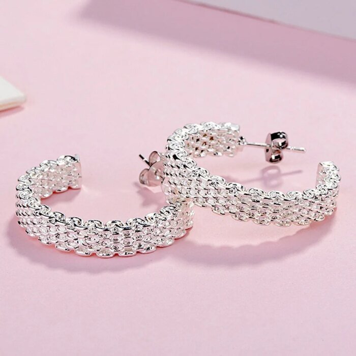 Populära Stiftörhängen i 925 Sterling Silver – Kreativa Charms för Dam, Julklapp och Festsmycken - Bild 2