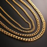 Vnox Herrhalsband med Kubansk Länk – Svart och Guldfärgad Kedja i Rostfritt Stål, Choker Smycke för Herr - Bild 2