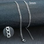 Vnox Herrhalsband med Kubansk Länk – Svart och Guldfärgad Kedja i Rostfritt Stål, Choker Smycke för Herr - Bild 4