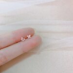 Nya Hjärtformade Stiftörhängen för Dam – Allergivänliga Minimalistiska Örhängen med Stjärna och Söt Design - Bild 2