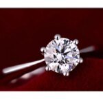 Elegant Vigselring för Dam och Herr – S925 Silverfärgad Ring med Österrikisk Kristall, Förlovnings- och Presentring - Bild 4