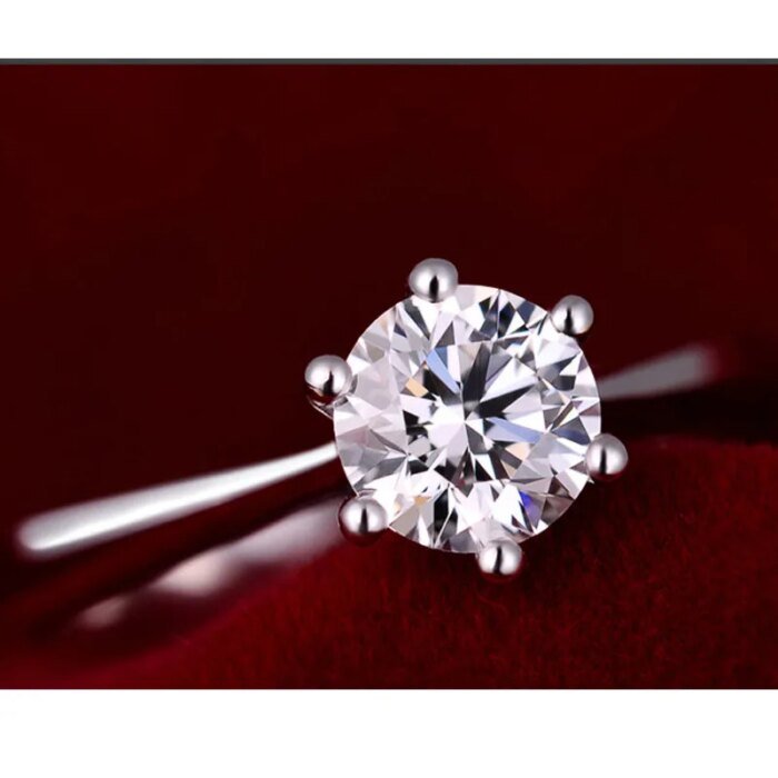 Elegant Vigselring för Dam och Herr – S925 Silverfärgad Ring med Österrikisk Kristall, Förlovnings- och Presentring - Bild 4