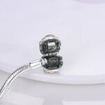 925 Sterling Silver Armband 17–20 cm – Stjärna, Måne, Sol och Fyrklöver med Grön Zirkon, Charmarmband som Present - Bild 4