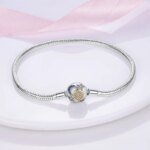 925 Sterling Silver Armband 17–20 cm – Stjärna, Måne, Sol och Fyrklöver med Grön Zirkon, Charmarmband som Present - Bild 2