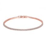 Sterling 925 Silver Tennisarmband 16–19 cm – 2 mm Zirkonia Armband med Elegant Design och Present för Årsdag - Bild 2