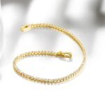 Sterling 925 Silver Tennisarmband 16–19 cm – 2 mm Zirkonia Armband med Elegant Design och Present för Årsdag - Bild 4