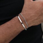 3 mm Kubanskt Kedjearmband i Rostfritt Stål för Herr – Street och Hip Hop Smycke med Justerbar Öppen Design