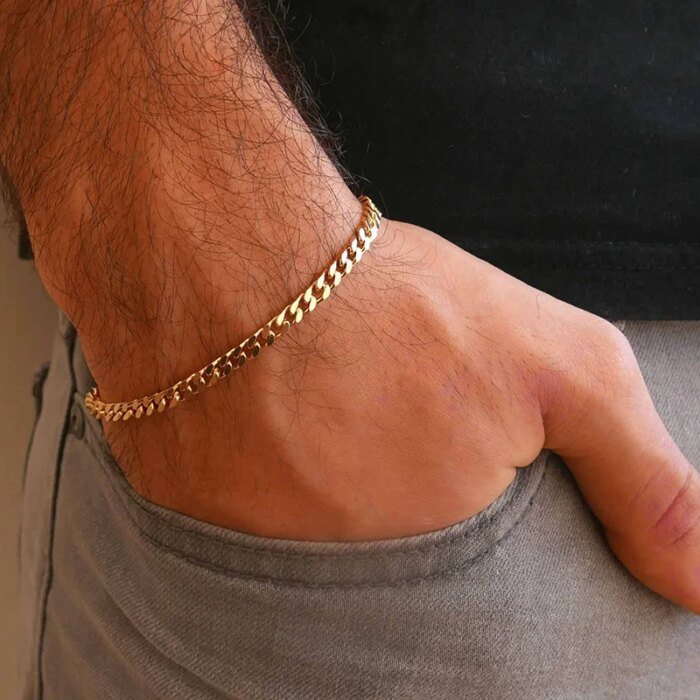 Vnox 3–11 mm Kraftigt Miami Curb Chain Armband för Män, Rostfritt Stål Cuban Link Kedjearmband, Klassisk Punk Smyckeaccessoar - Bild 3