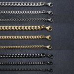 Vnox 3–11 mm Kraftigt Miami Curb Chain Armband för Män, Rostfritt Stål Cuban Link Kedjearmband, Klassisk Punk Smyckeaccessoar - Bild 4