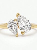 Asglam – Klassisk ring i 925 sterling silver med vattendroppsformad zirkonia - Bild 3