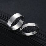 Enkelt smyckesset i rostfritt stål – Stilrent silverfärgat set med ring, halsband och armband för herr och unisex - Bild 3