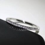 Elegant förlovningsring i 925 sterling silver med gnistrande kristaller – Tidlös design för speciella tillfällen - Bild 4