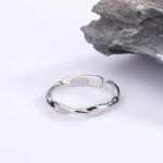 Enkla tvinnade ringar i 925 sterling silver – Stilren design för bröllop och fina smyckesgåvor