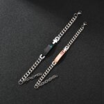 Kraftigt punk-armband i guldfärgat rostfritt stål – Trendig handkedja för par och unisex-stil - Bild 5