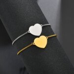 Kraftigt punk-armband i guldfärgat rostfritt stål – Trendig handkedja för par och unisex-stil - Bild 4