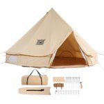 Bell Tent i canvas – Rymligt året-runt-tält för 4 personer
