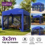 Pop-up lusthus 3x3 m – Snabbt och portabelt väderskydd