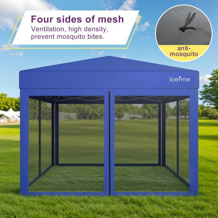 Pop-up lusthus 3x3 m – Snabbt och portabelt väderskydd - Bild 2