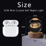 3D-kristallkula med LED-belysning – Galax och planeter - Bild 3