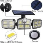 Kraftfull LED-strålkastare med 4 huvuden och rörelsesensor - Bild 4