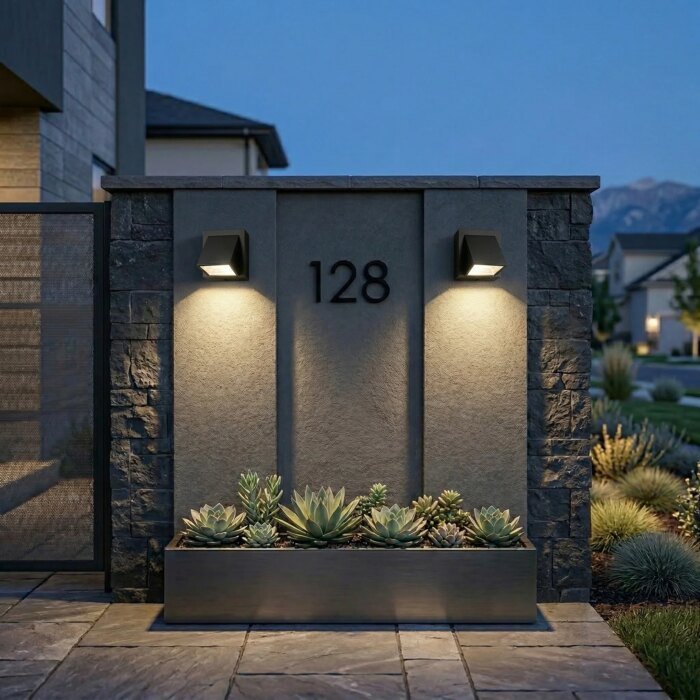 Stilren vägglampa för utomhusbruk – IP65-klassad fasadbelysning - Bild 4