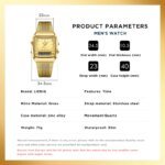Modern Digital Herrklocka med Dual Time och Snygg Guldfinish - Bild 5