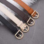 Elegant Dambälte i PU-Läder – Trendigt Jeansbälte med Hålspänne - Bild 3