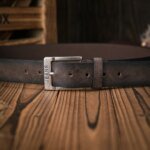 Retro Läderbälte i Västernstil med Metallspänne – Unisex Jeansbälte - Bild 4