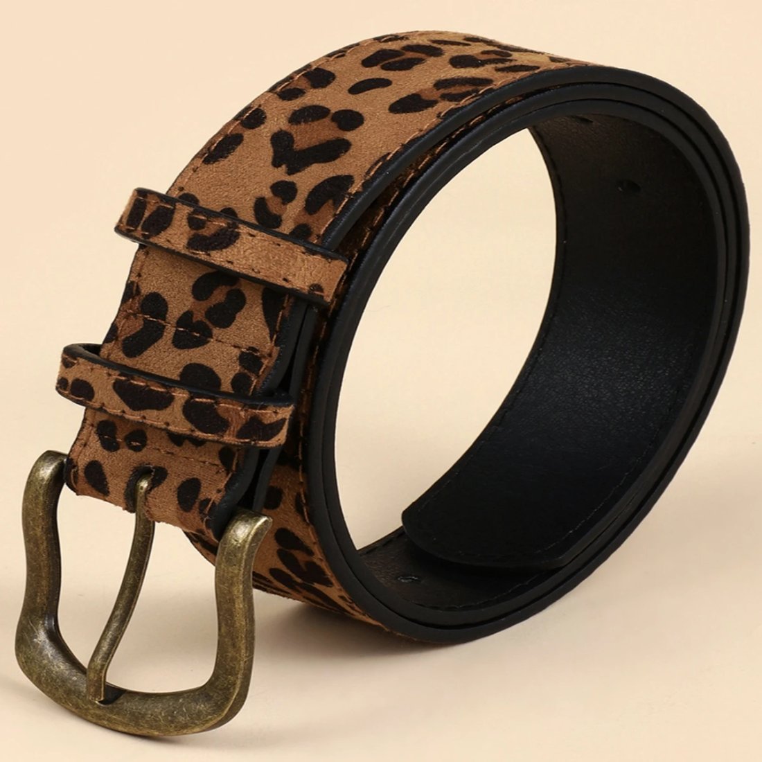 Smalt Orm- och Leopardmönstrat Dambälte i Boho-Stil till Klänning