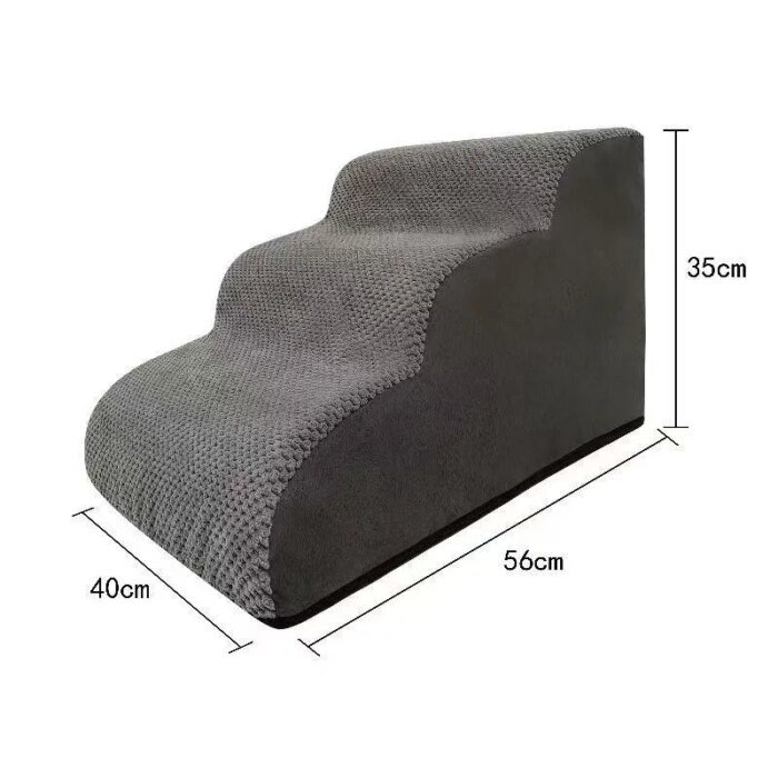 Halkfri hundtrappa med löstagbara steg i skumgummi för soffa och säng - Bild 4