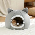 Mysig kattsäng och grottbo med mjuk dyna för djup sömn - Bild 5