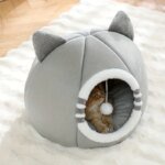 Mysig kattsäng och grottbo med mjuk dyna för djup sömn - Bild 3