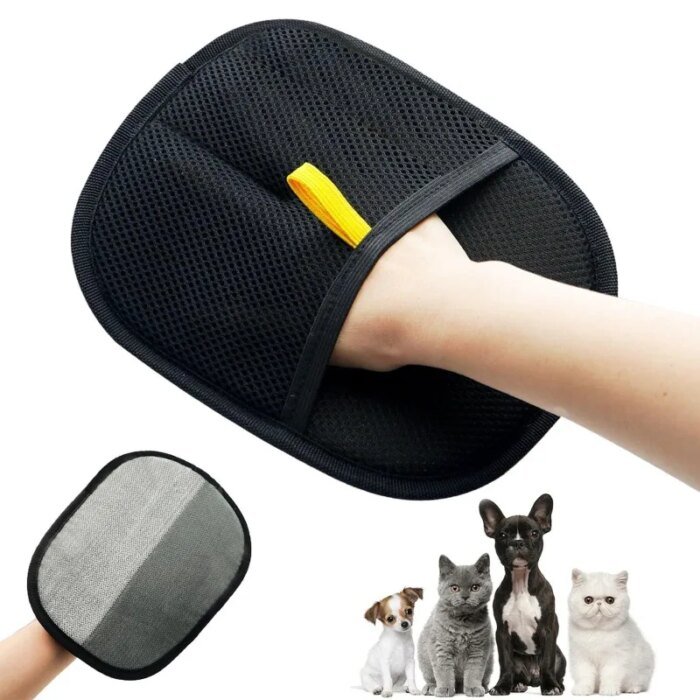 Dubbelsidiga pälsvårdshandskar för effektiv hårborttagning på hund och katt - Bild 4